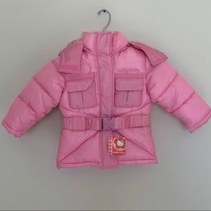 Hello Kitty Sanrio Pink Puffer Jacket